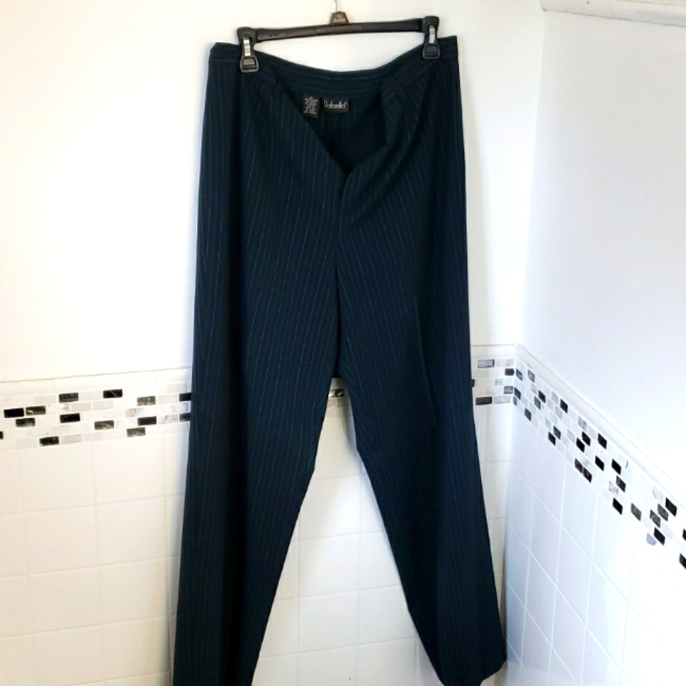 Rafaella Navy Blue Pinstripe Dress Pants Women’s Size 14